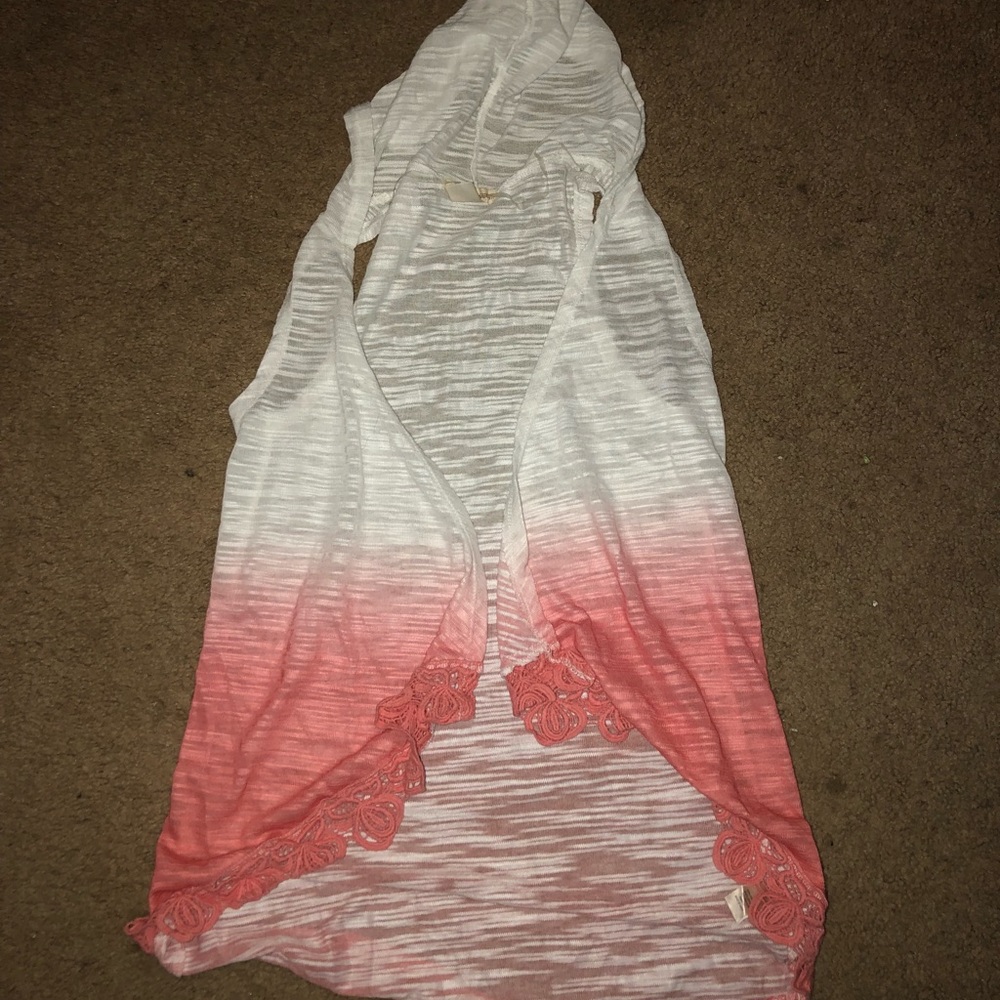Pink and white ombré cover up